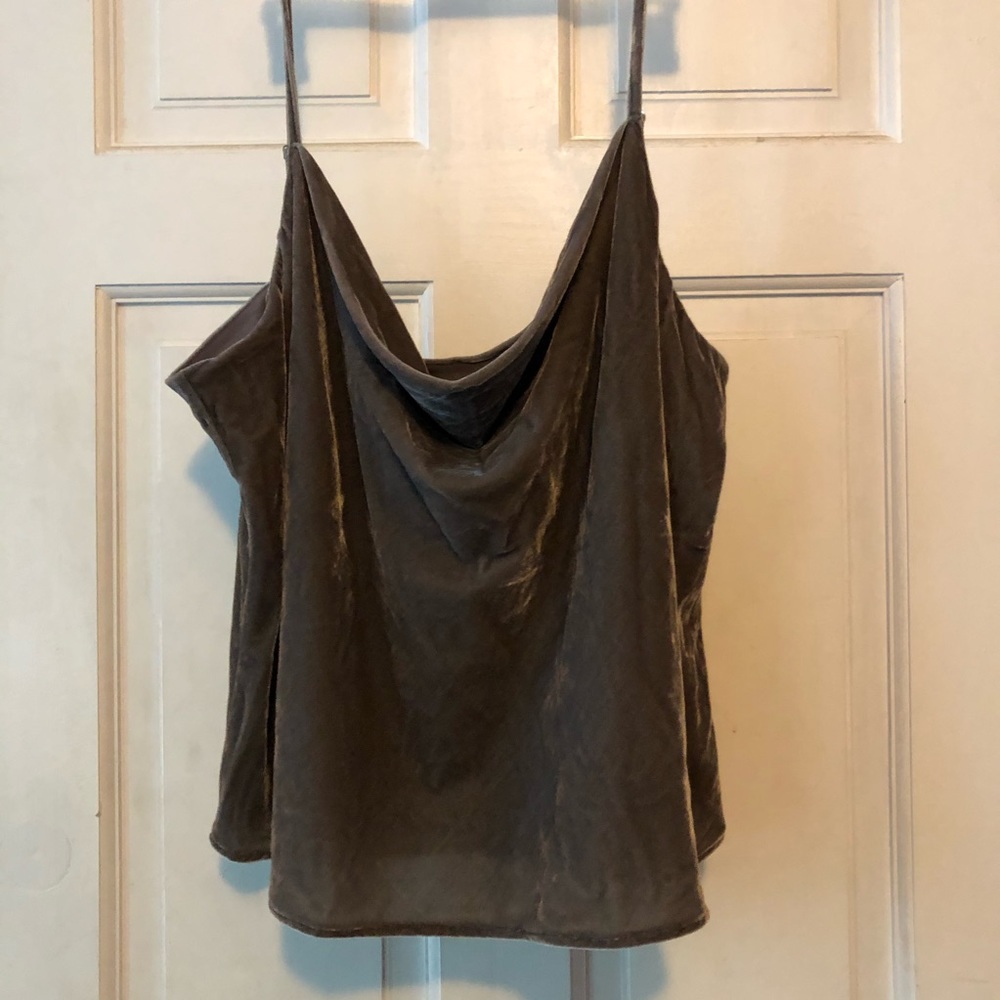 Banana Republic velvet scoop neck top
